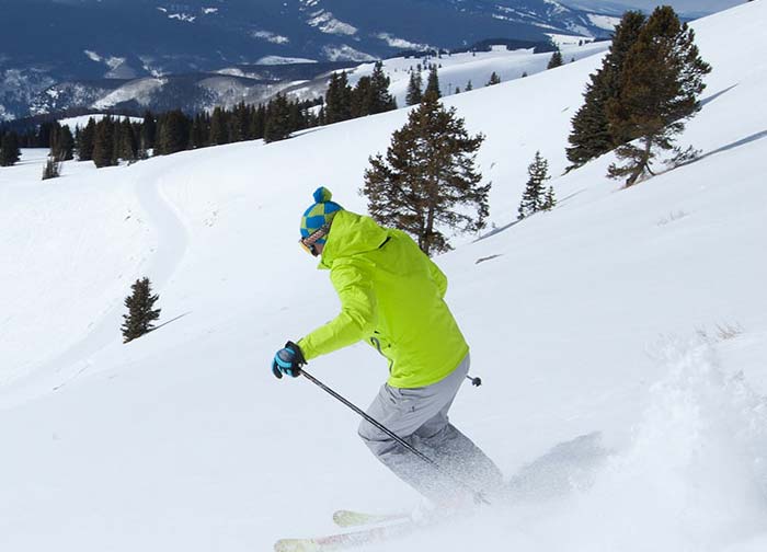 Person skiing on mountain